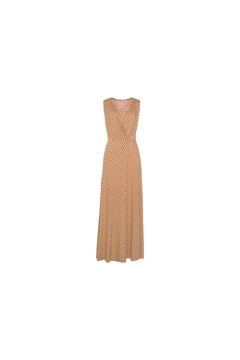 Knot Detail Maxi Dress, Alternate, color, Orange Brown
