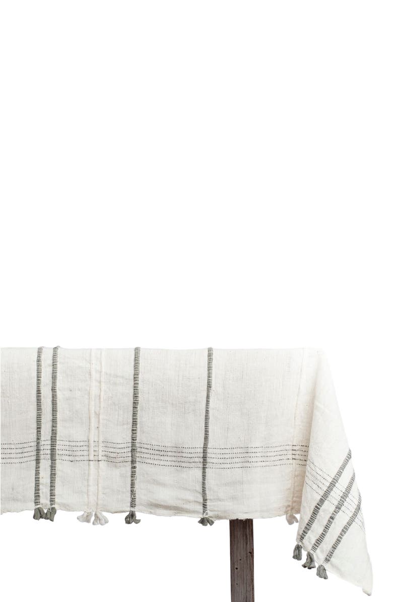 Creative Women Ribbons Cotton Tablecloth, Alternate, color, Gray