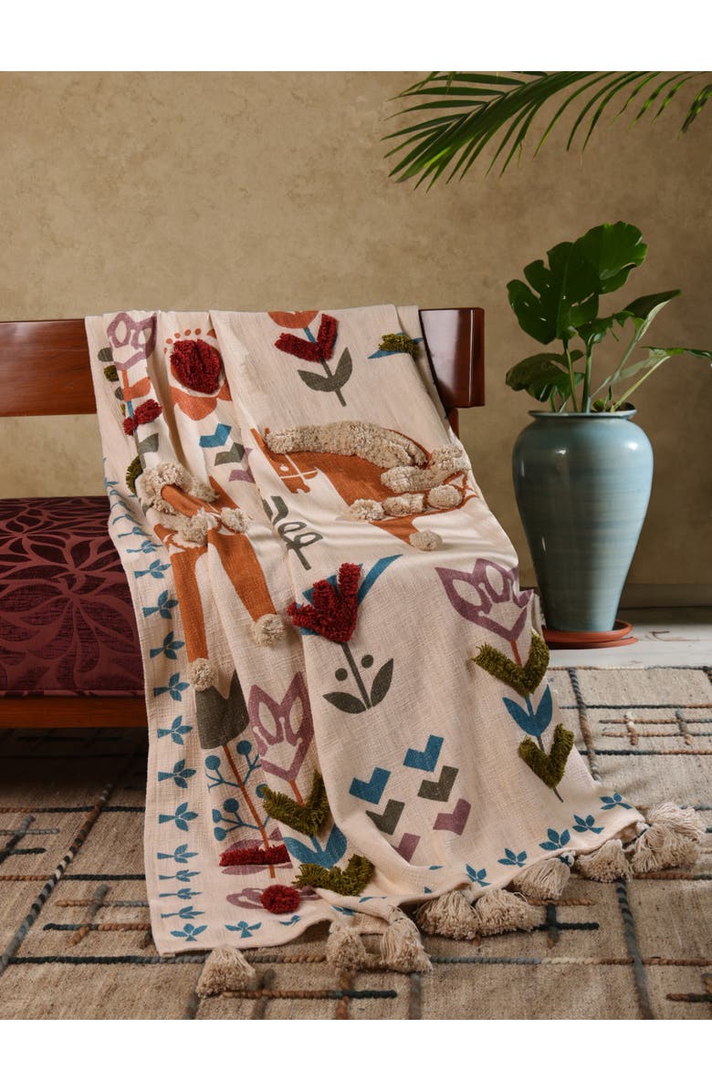 GAURI KOHLI Kyoto Throw Blanket 50"x60", Alternate, color, Multicolored