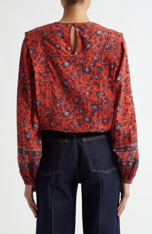 Ulla Johnson Prisha Blouse Poppy In Poppy