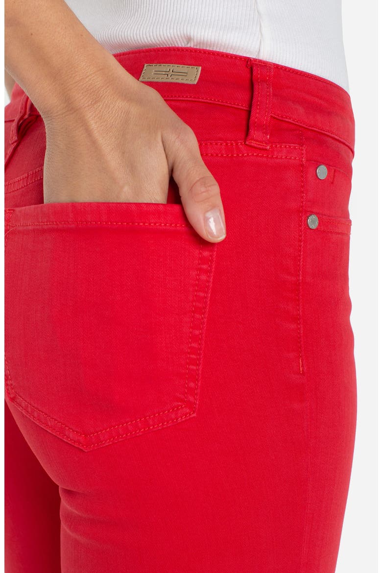 Hannah Side Slit Crop Flare Jeans, Alternate, color, CHERRY ROSE