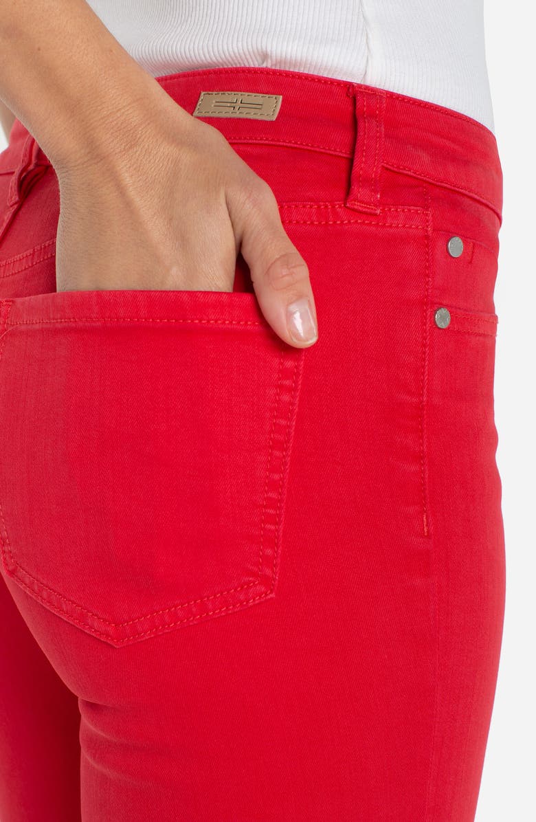 Liverpool Los Angeles Hannah Side Slit Crop Flare Jeans, Alternate, color, Cherry Rose