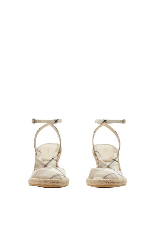 Burberry Mews Espadrille Wedge In Cotton