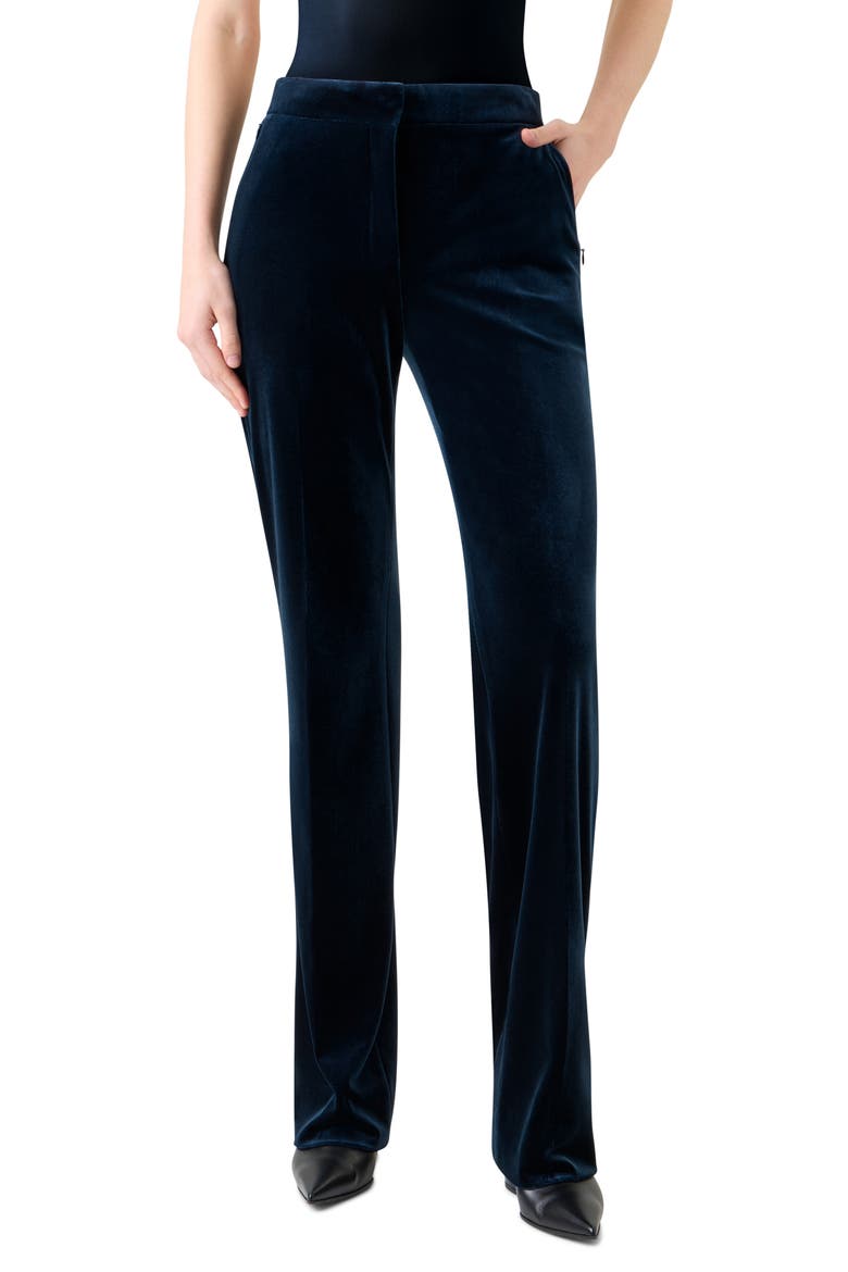 Carl Velvet Neoprene Pants, Main, color, DENIM BLUE