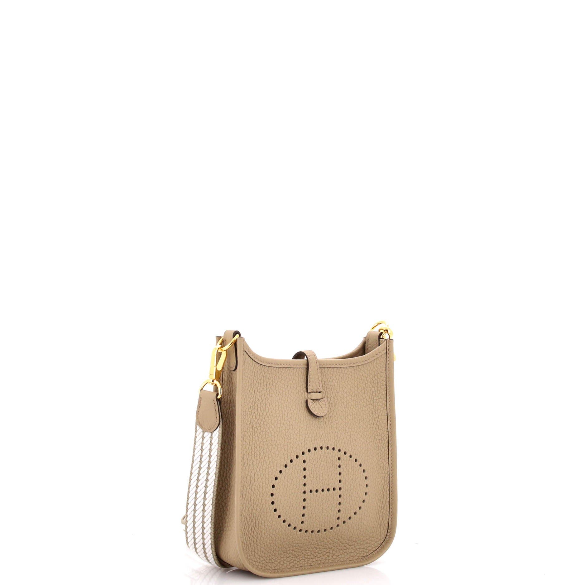 Pre-Owned Hermes Evelyne Bag Gen III Clemence TPM, Alternate, color, Beige Marfa