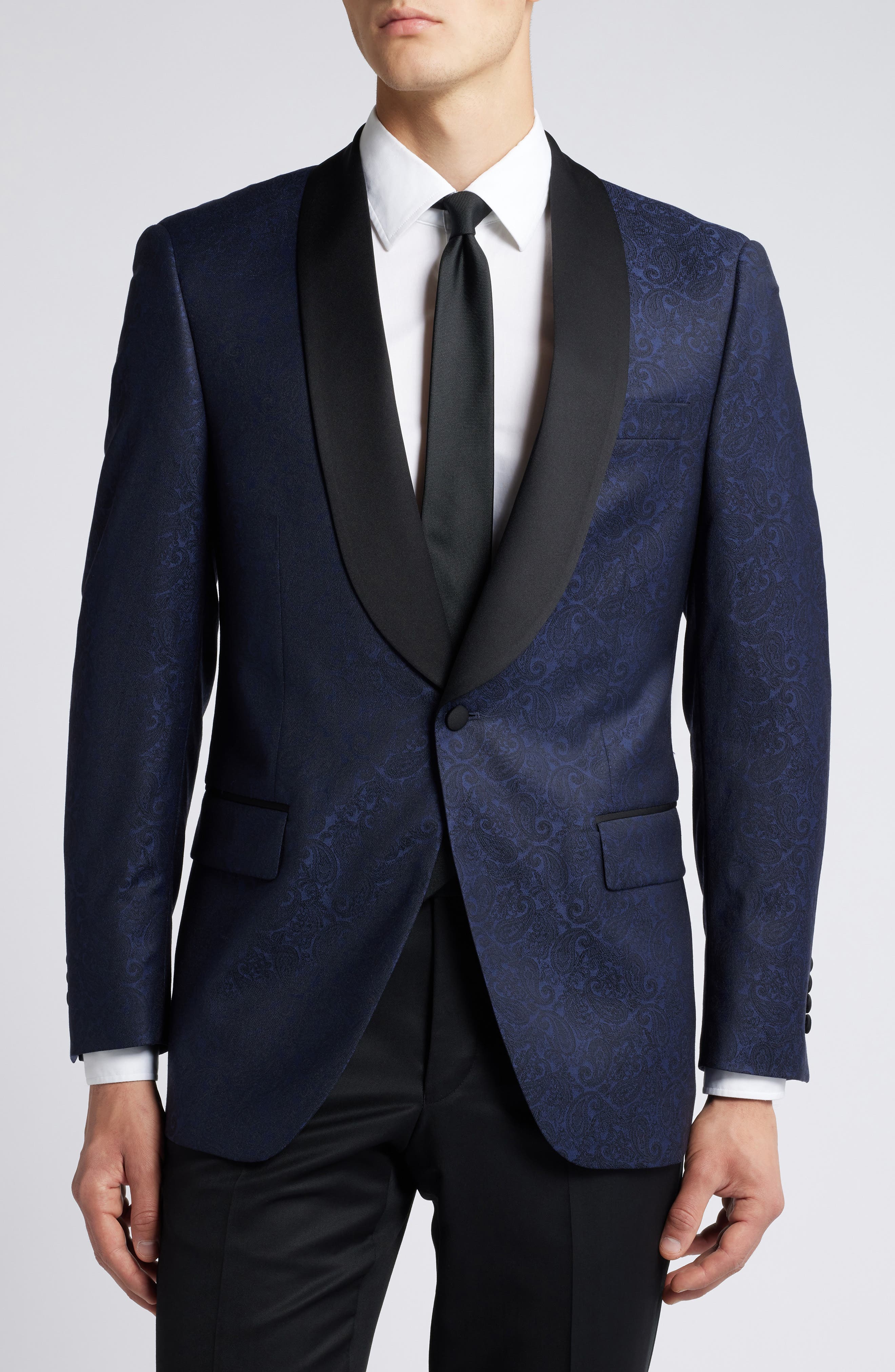 Tailored Wool Blend Dinner Jacket