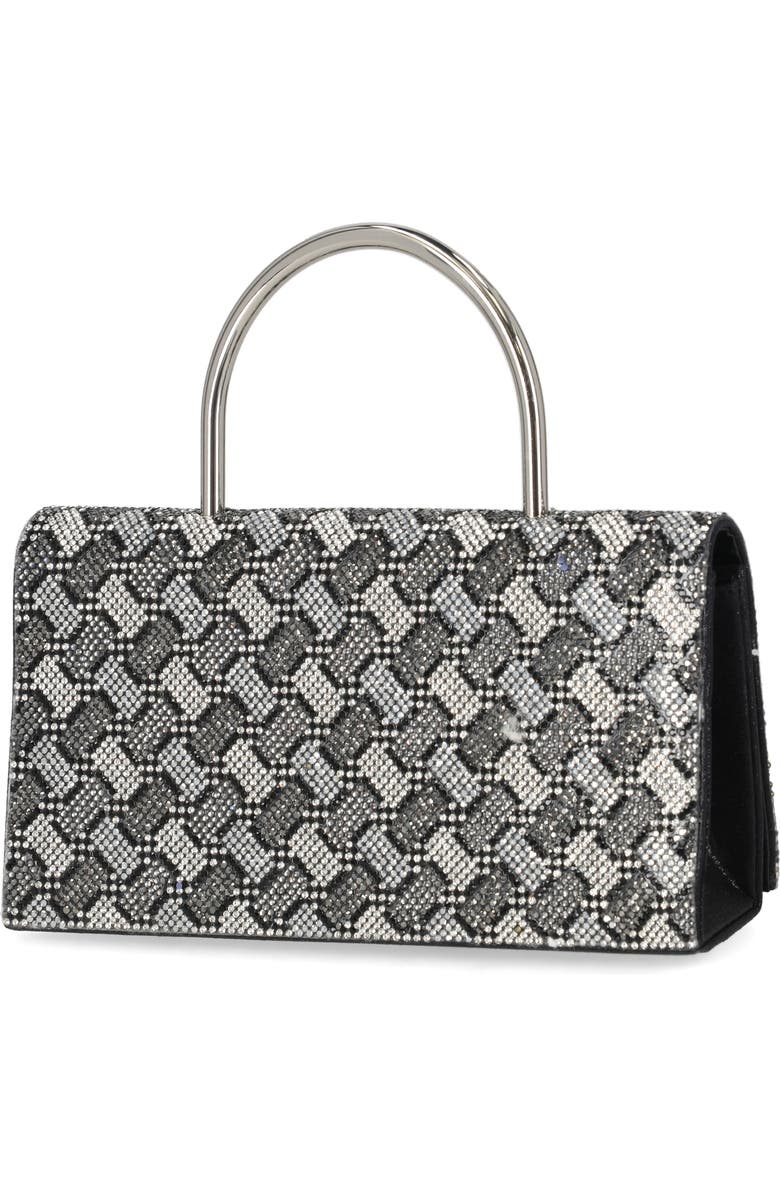 Jessica McClintock Corbin Microstone Top Handle Clutch, Alternate, color, Black Multi