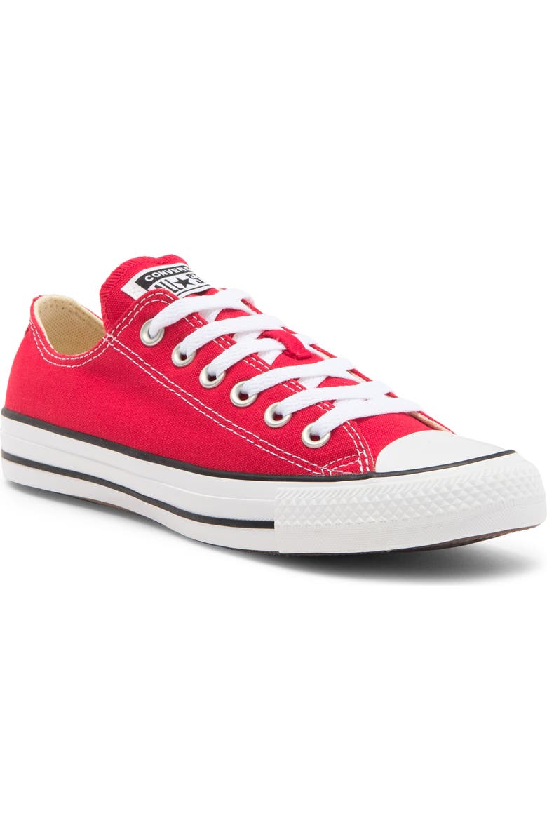 Converse Chuck Taylor<sup>®</sup> All Star<sup>®</sup> Low Top Sneaker, Main, color, Red Canvas