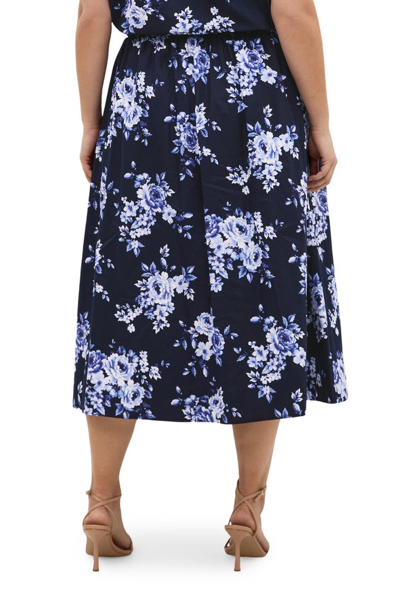 Vacay Floral Print A-Line Skirt, Alternate, color, AMALFI FLORAL
