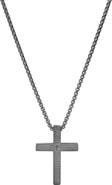 STEELTIME Men's 18k Gold Plated Lord's Prayer Cross Pendant Necklace
