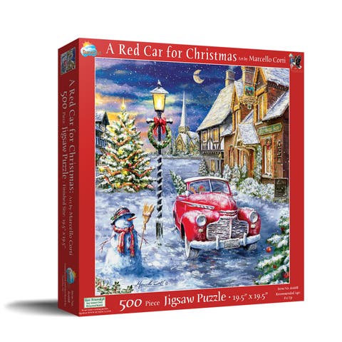 A Red Car for Christmas 500 piece Jigsaw Puzzle for Adults