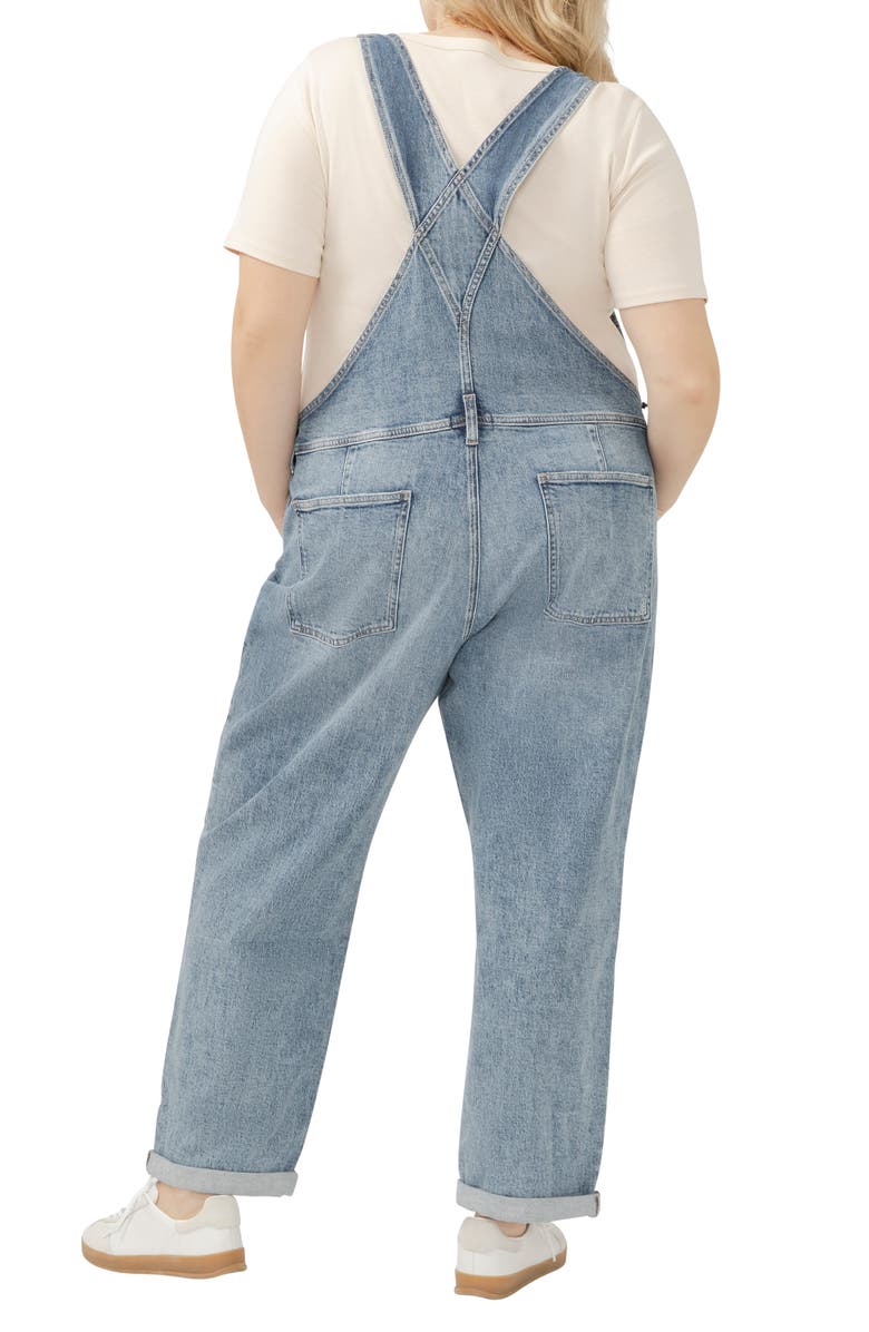 Silver Jeans Co. Straight Leg Denim Overalls, Alternate, color, 