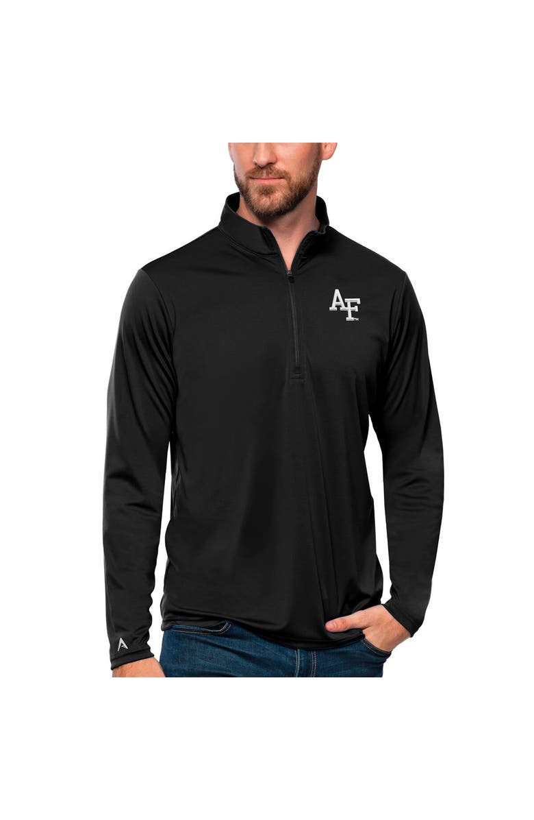 ANTIGUA Men's Antigua Black Air Force Falcons Tribute Quarter-Zip Top, Main, color,