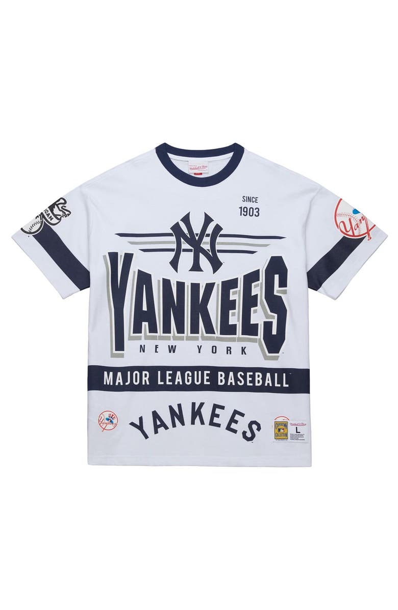 Mitchell & Ness Men's Mitchell & Ness White New York Yankees Cooperstown Collection Team Origins Premium T-Shirt, Alternate, color, 