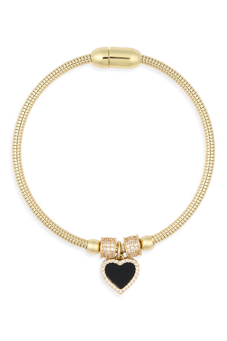 Sena Heart Charm Braclet, Alternate, color, GOLD