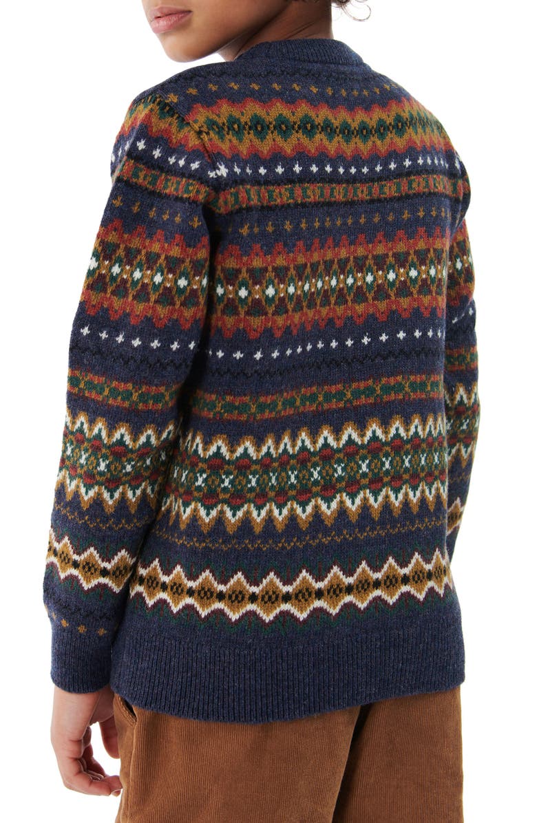 Barbour Kids' Case Fair Isle Wool Sweater, Alternate, color, 