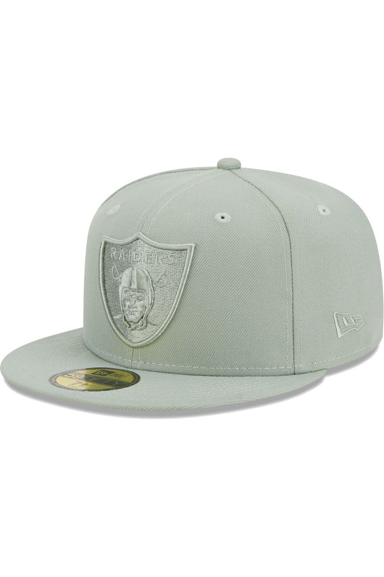 Men's New Era Green Las Vegas Raiders Color Pack 59FIFTY Fitted Hat, Main, color, Green
