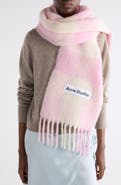 Acne Studios Vally Plaid Alpaca, Wool 
Mohair Blend Scarf
