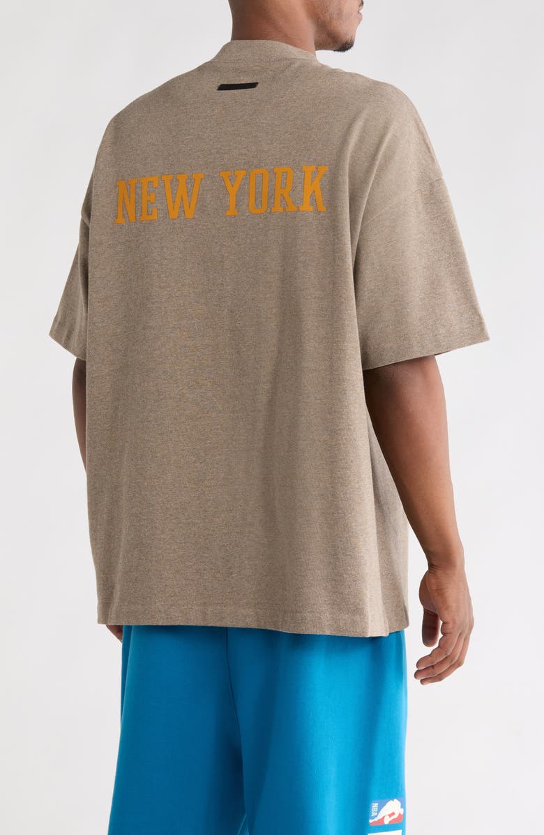 Fear of God Essentials x NBA Knicks Classic Fit Graphic T-Shirt, Alternate, color, Homestead Heather