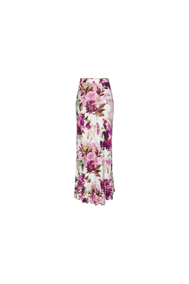 Ruffled Maxi Skirt, Alternate, color, White Printed