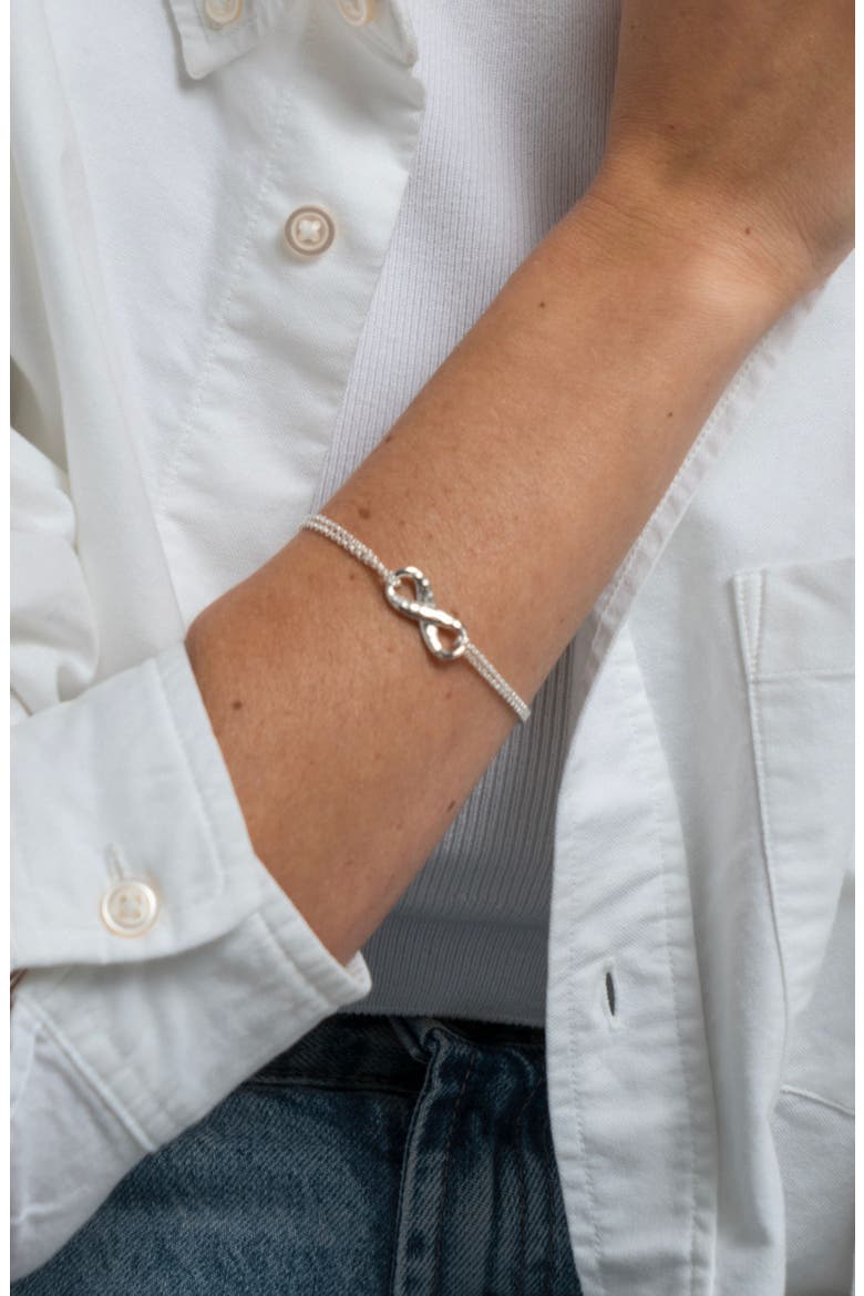 Entwined Infinity Bracelet, Alternate, color, Sterling Silver
