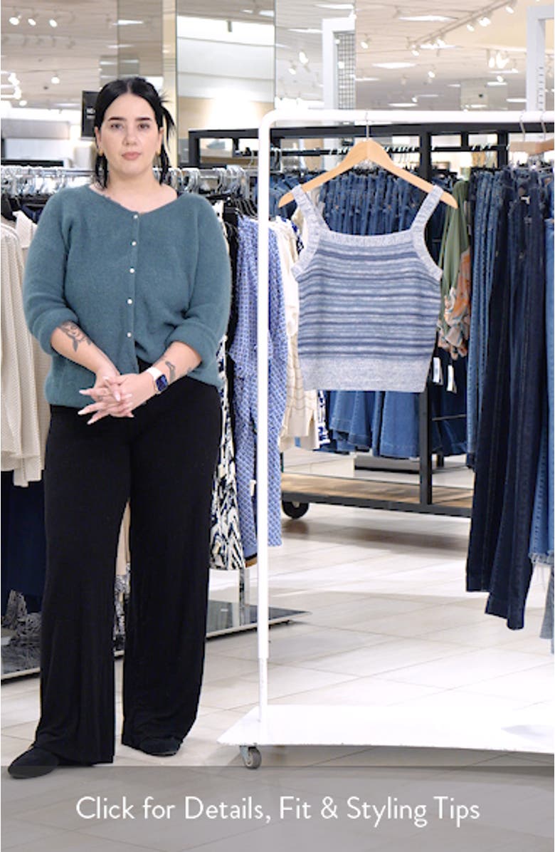 Stripe Linen & Cotton Sweater Tank, sales video thumbnail