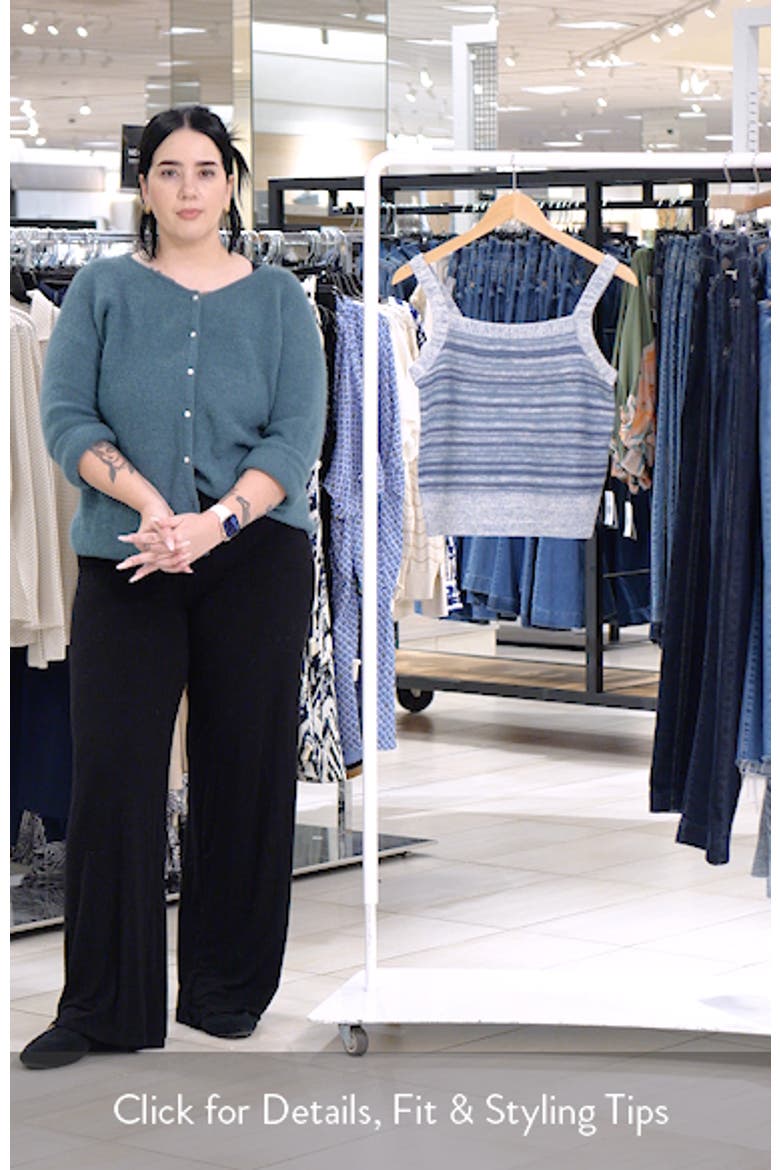 Stripe Linen & Cotton Sweater Tank video