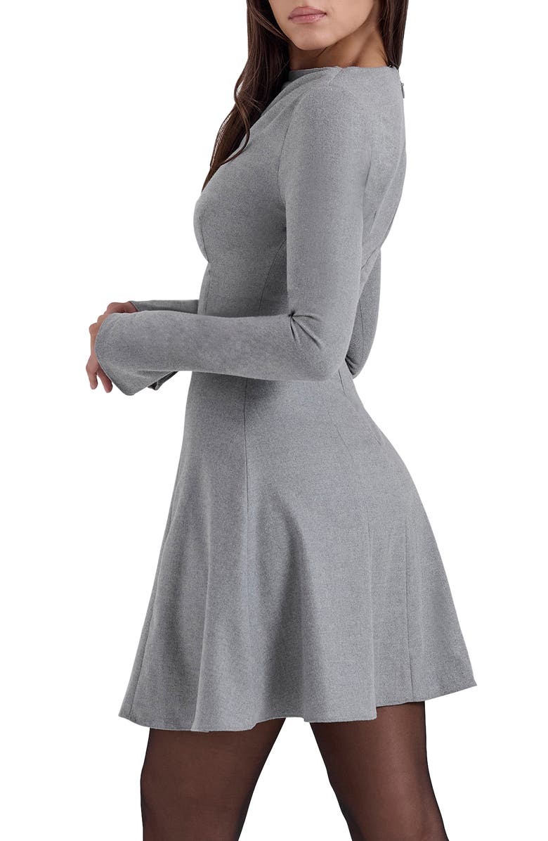 HOUSE OF CB Angelique Long Sleeve Minidress, Alternate, color, Grey