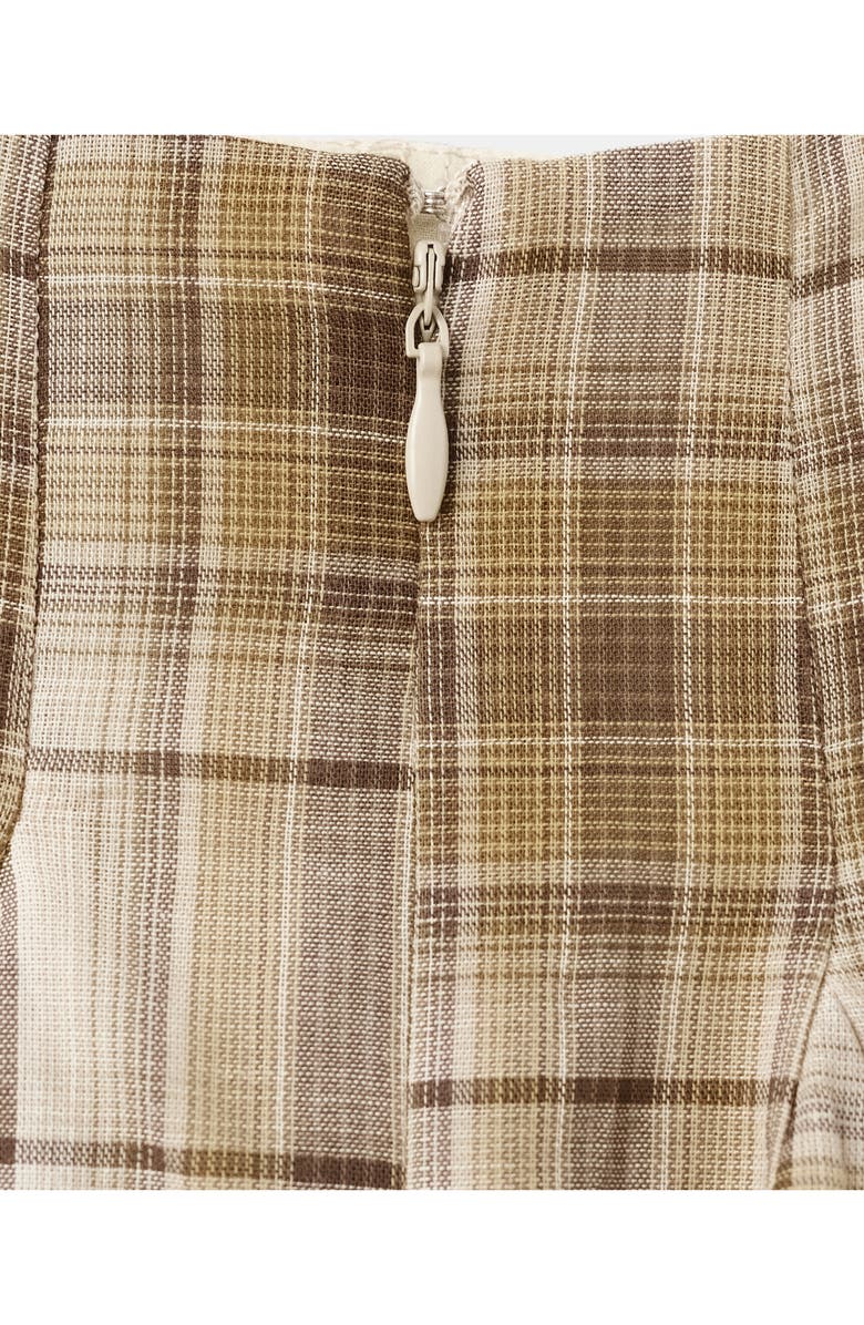 MANGO Pleated Check Miniskirt, Alternate, color, 