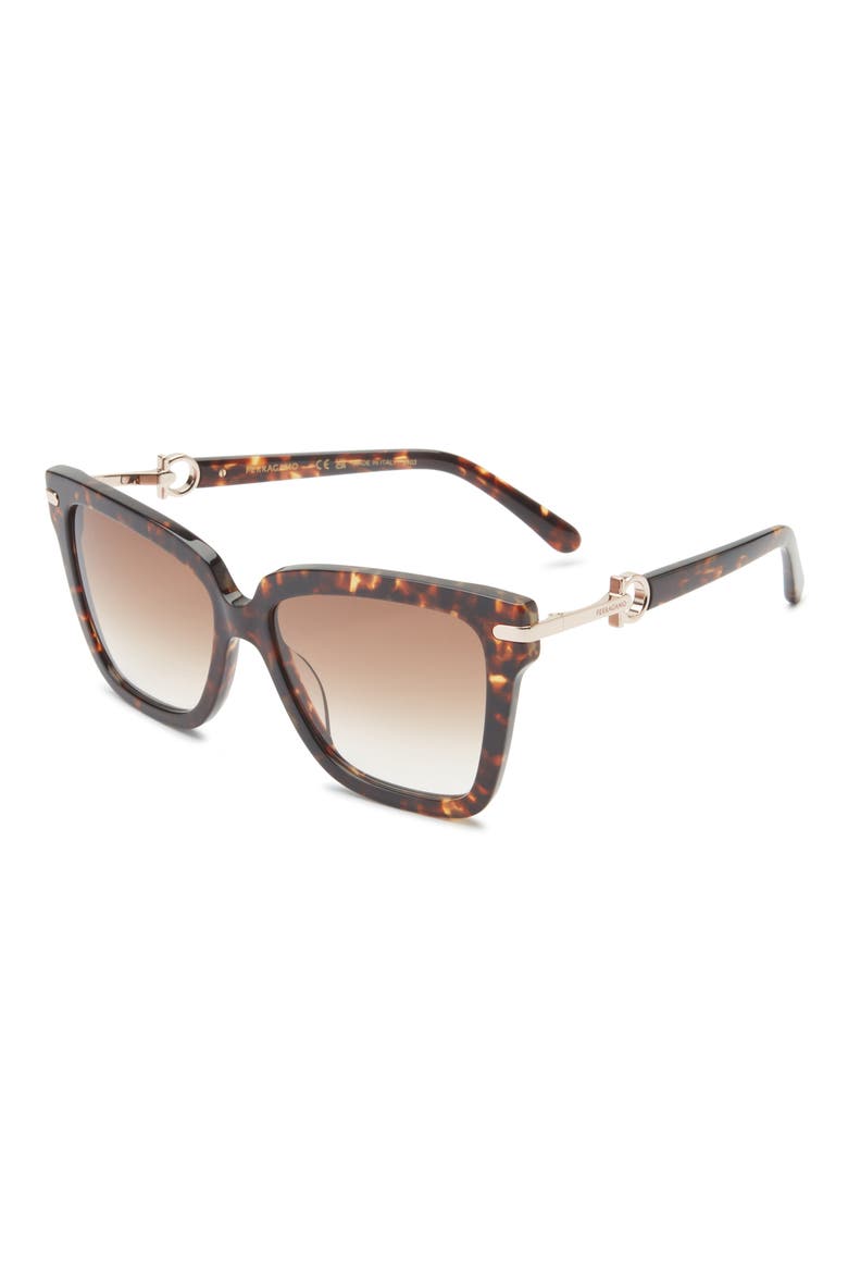 57mm Square Sunglasses, Alternate, color, DARK TORTOISE