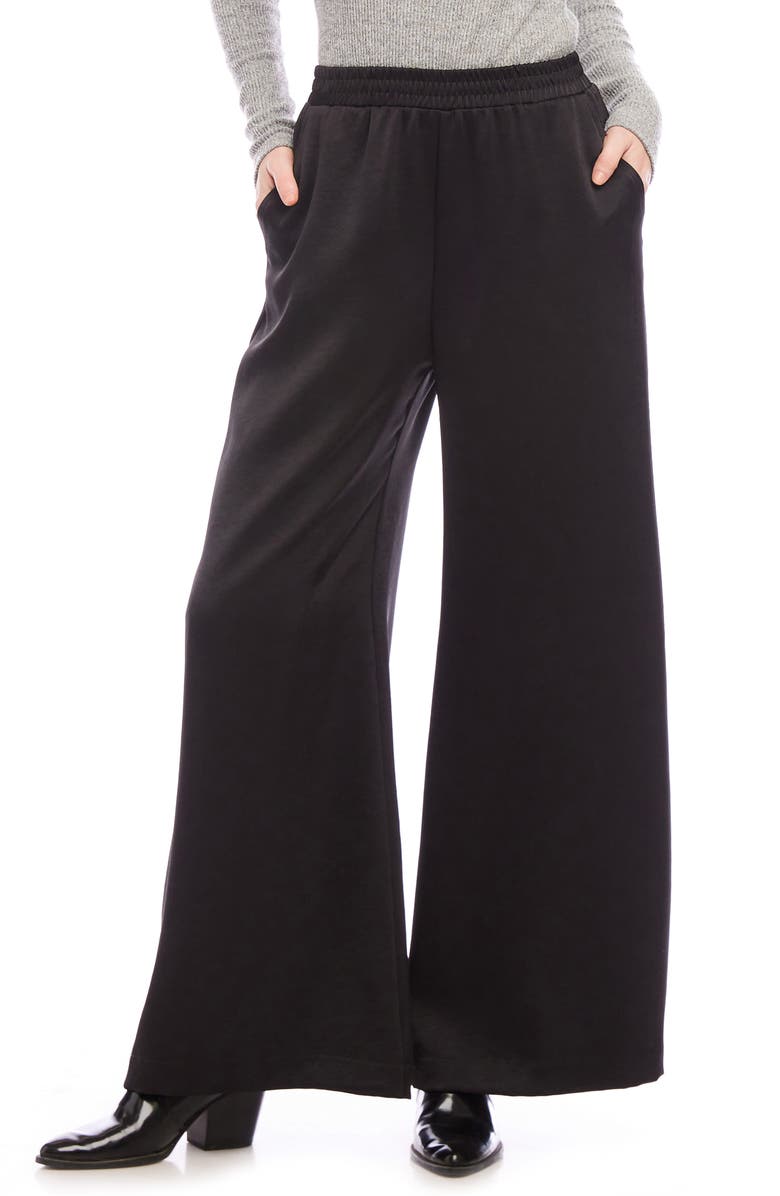 Karen Kane High Waist Pull-On Wide Leg Pants, Main, color, 
