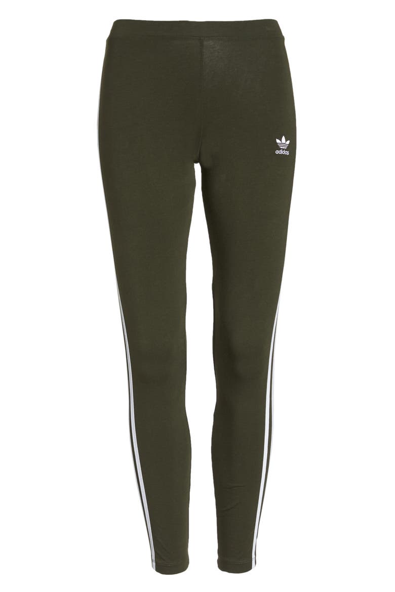 adidas 3-Stripes Tights, Alternate, color, NIGHT CARGO
