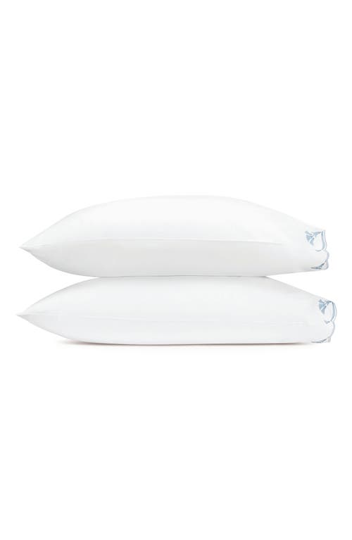 Matouk Marcella Set Of 2 600 Thread Count Egyptian Cotton Pillowcases In Blue