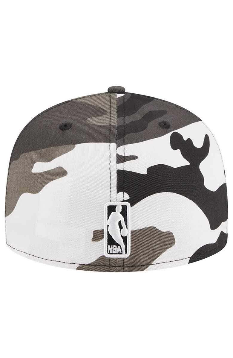 New Era Men's New Era Miami Heat Snow Camo 59FIFTY Fitted Hat, Alternate, color, 