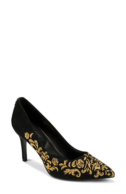 Karl Lagerfeld Paris Royale Rococo Embroidered Pump In Black