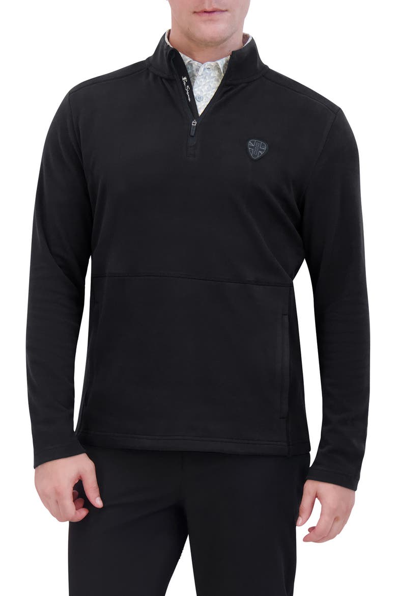 Quarter Zip Golf Sweatshirt, Main, color, BLACK