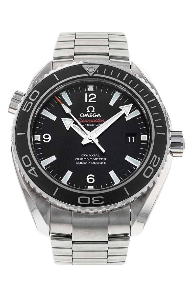 Watchfinder & Co. Omega Preowned Planet Ocean Bracelet Watch, 45.5mm, Main, color, 
