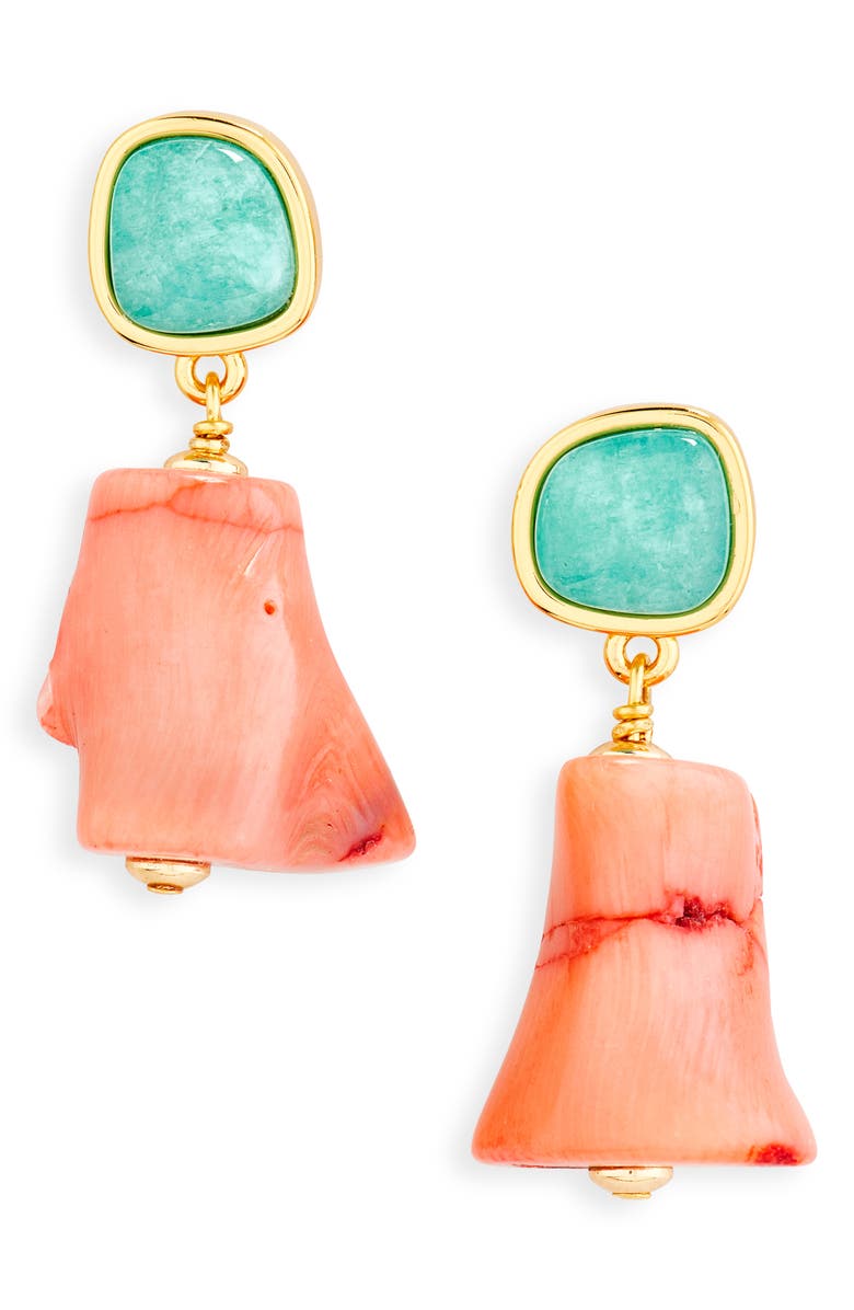 Lizzie Fortunato Grove Drop Earrings, Main, color, Orange Multi