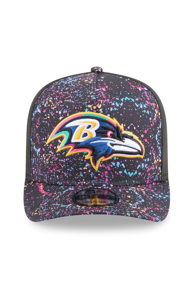 New Era Men's New Era Black Baltimore Ravens 2025 NFL Crucial Catch A-Frame 9FIFTY Snapback Hat, Alternate, color, Black