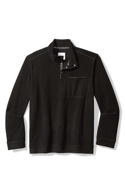 Sea Brook Textured Fleece Quarter Snap Pullover
