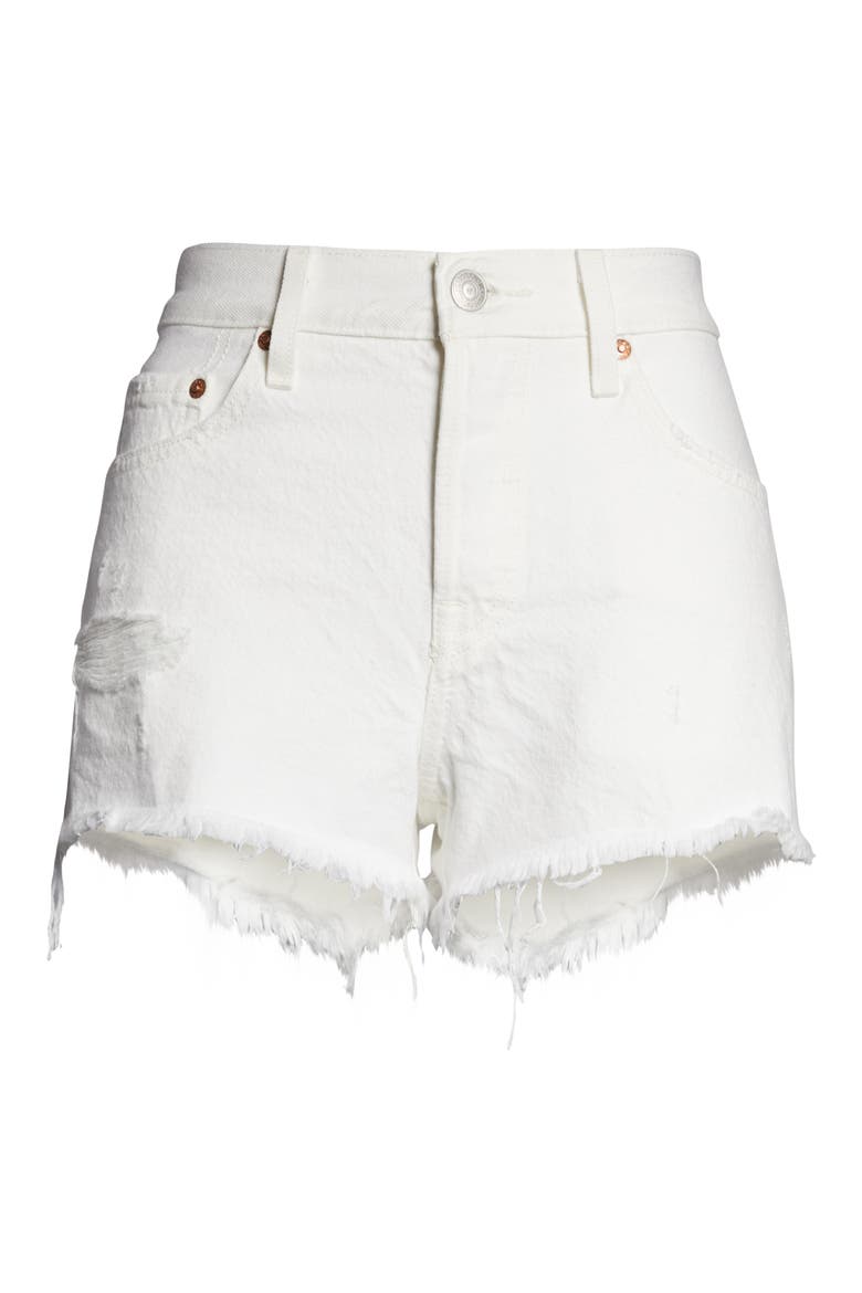 Levi's® 501® Cutoff Denim Shorts, Alternate, color, PEARLY WHITE