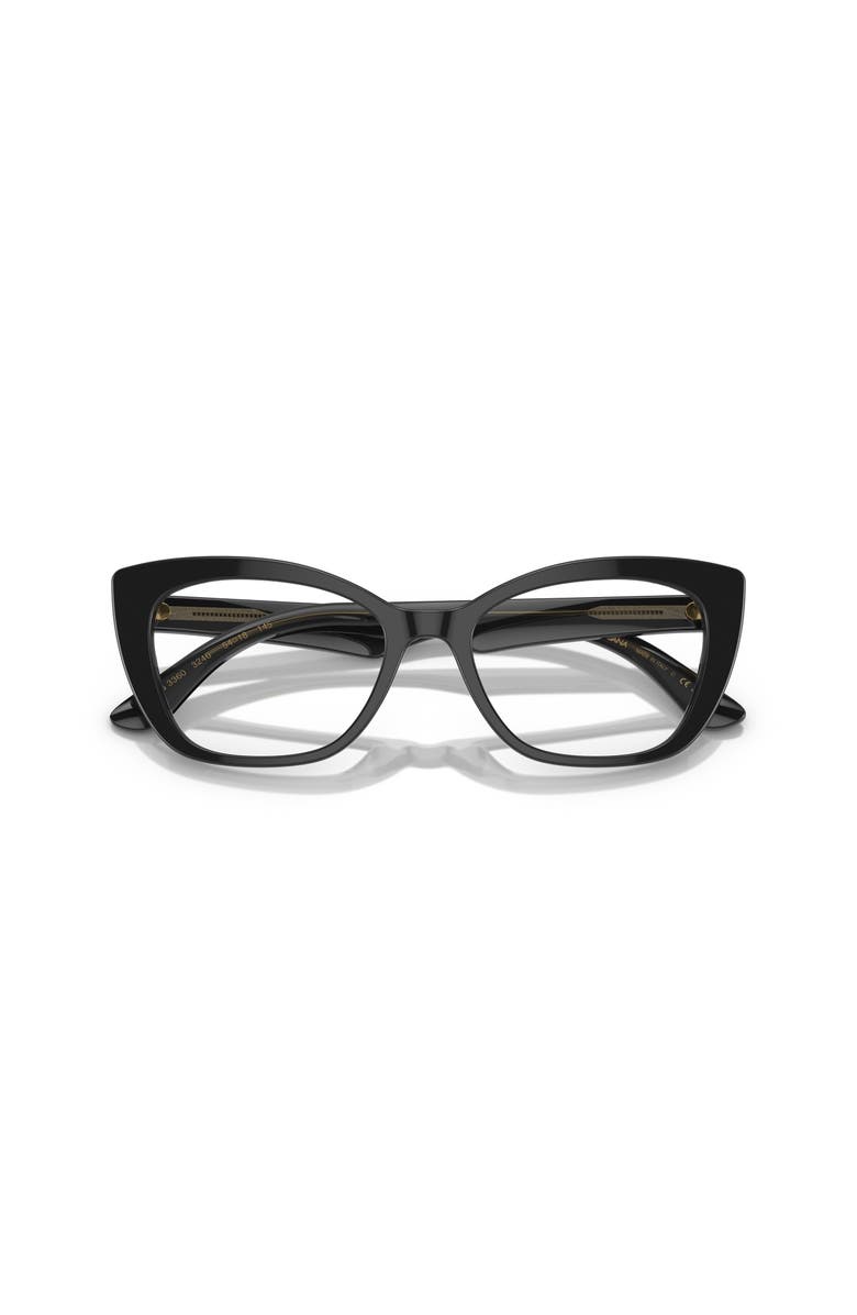 Dolce&Gabbana 54mm Cat Eye optical glasses, Alternate, color, Black