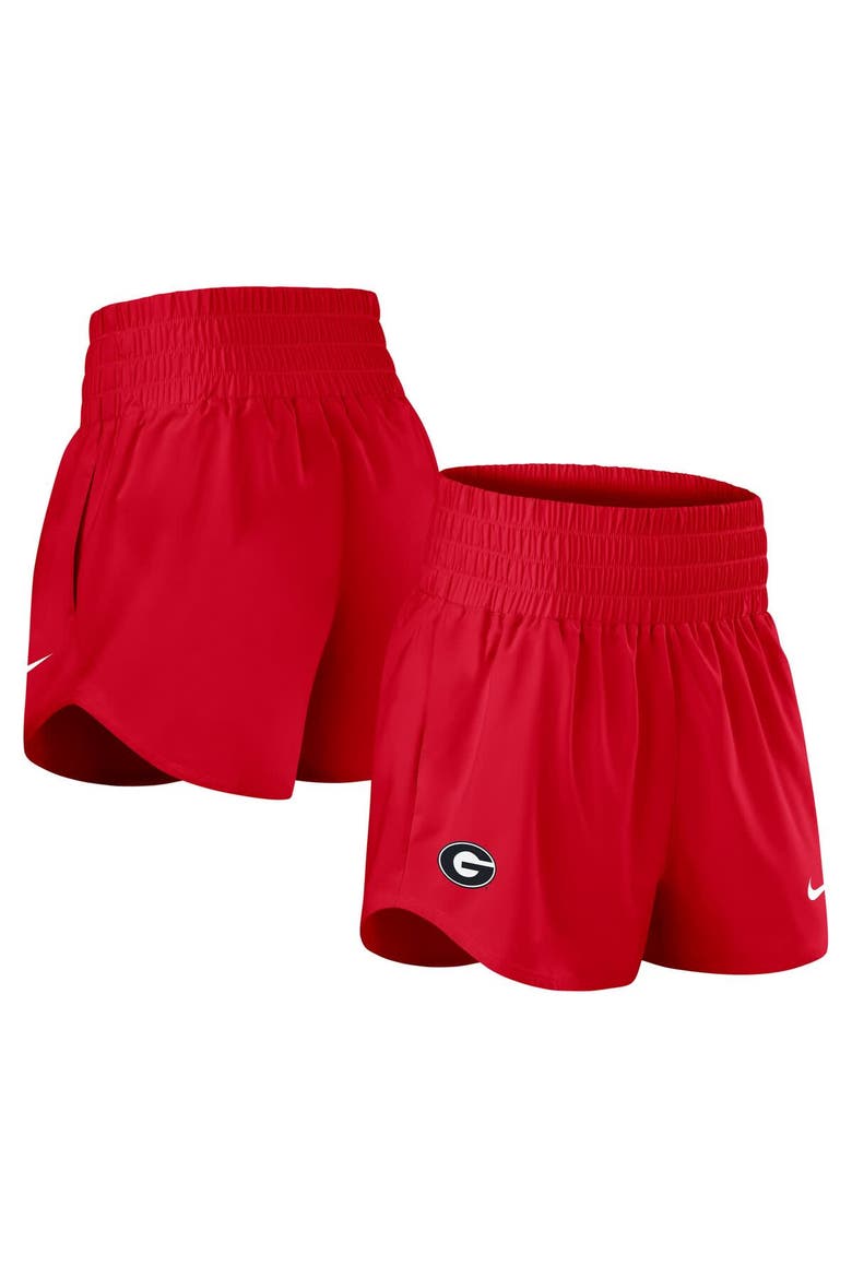 Women's Nike Red Georgia Bulldogs Performance One Dri-FIT High-Rise Shorts, Main, color, Red