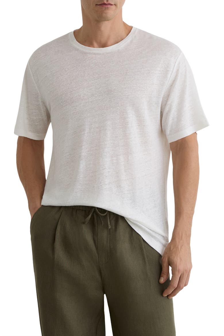 Langley Linen T-Shirt, Main, color, WHITE