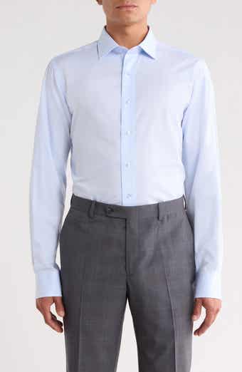 Trim Fit Textured Cotton Shirt