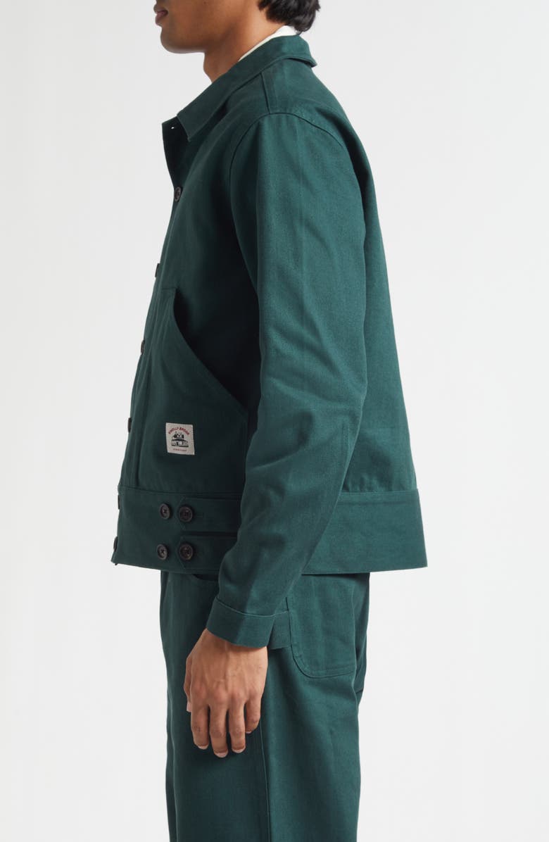 Bode Knolly Brook Cotton Jacket, Alternate, color, Dark Green