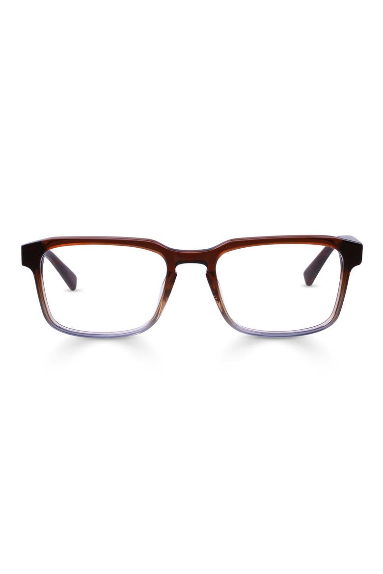 Seymour 52mm Rectangular Reading Glasses, Main, color, MAHOGANY TO FOG GREY CRYSTAL