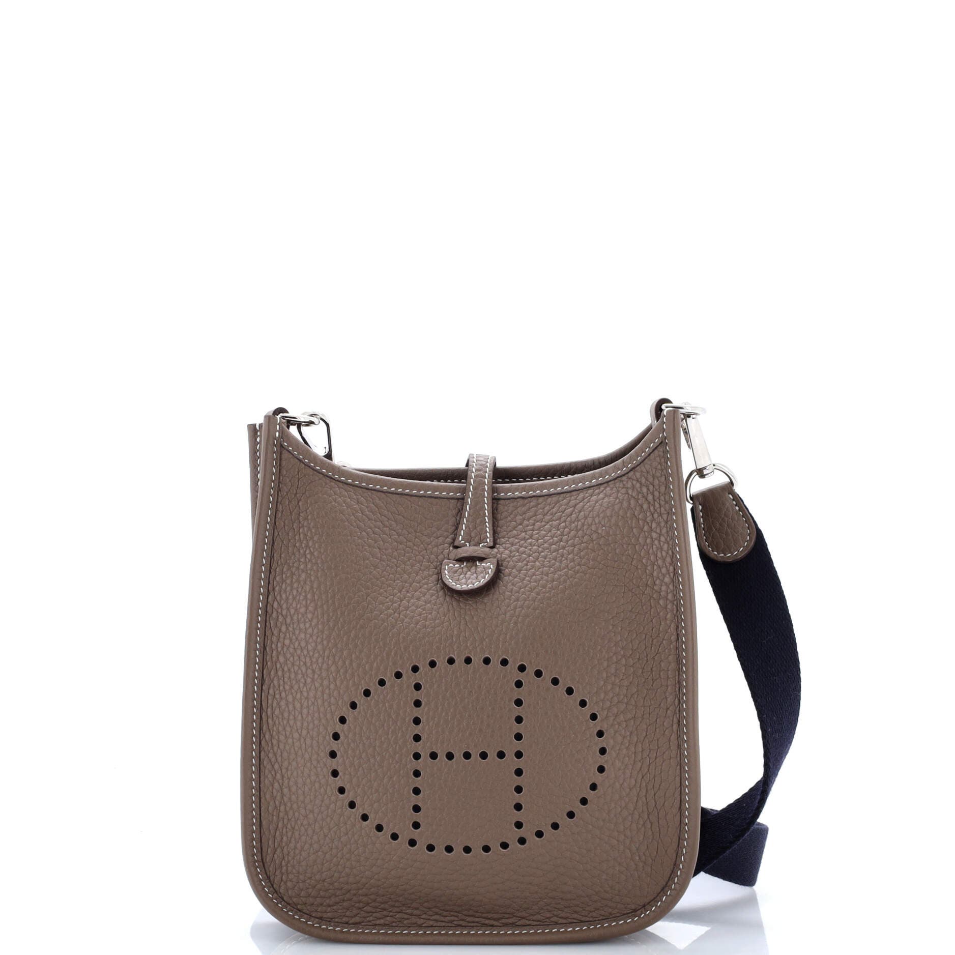 Pre-Owned Hermes Evelyne Bag Gen III Clemence TPM, Main, color, Etoupe