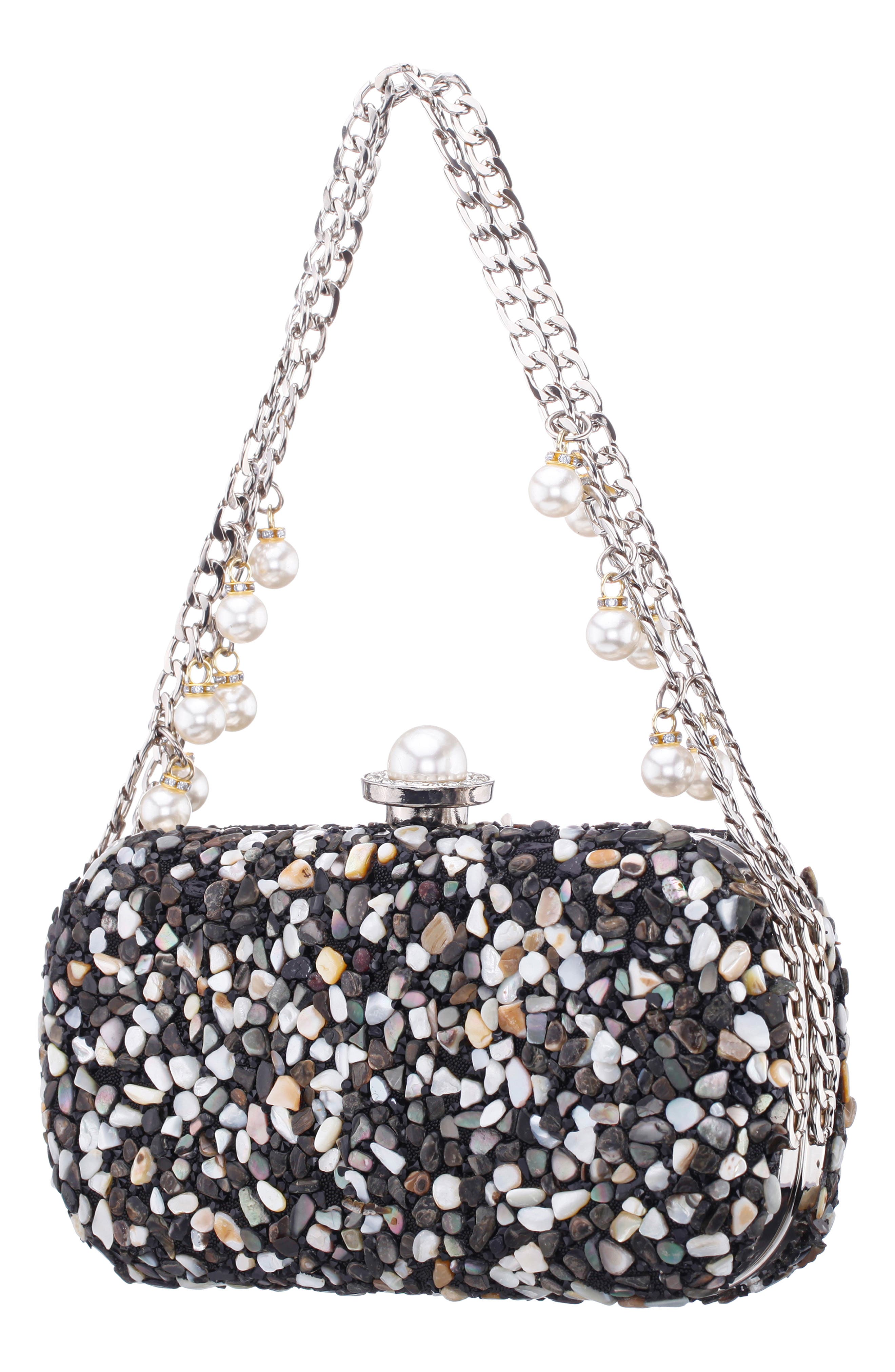 Nina Harmony Embellished Clutch, Alternate, color, Black Multi