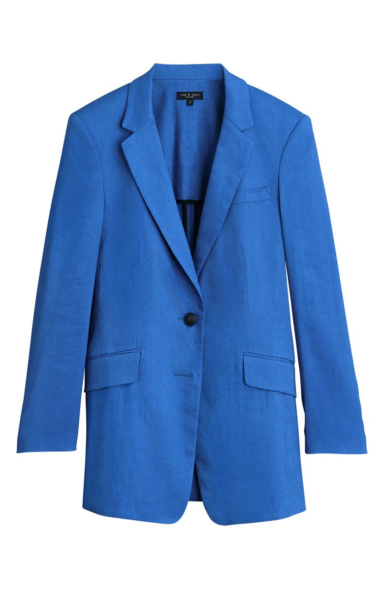 rag & bone Charles Linen Blend Blazer, Alternate, color, Brtblue